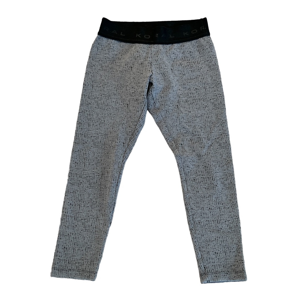 KORAL Leggings Capri Length Size Small Grey Black